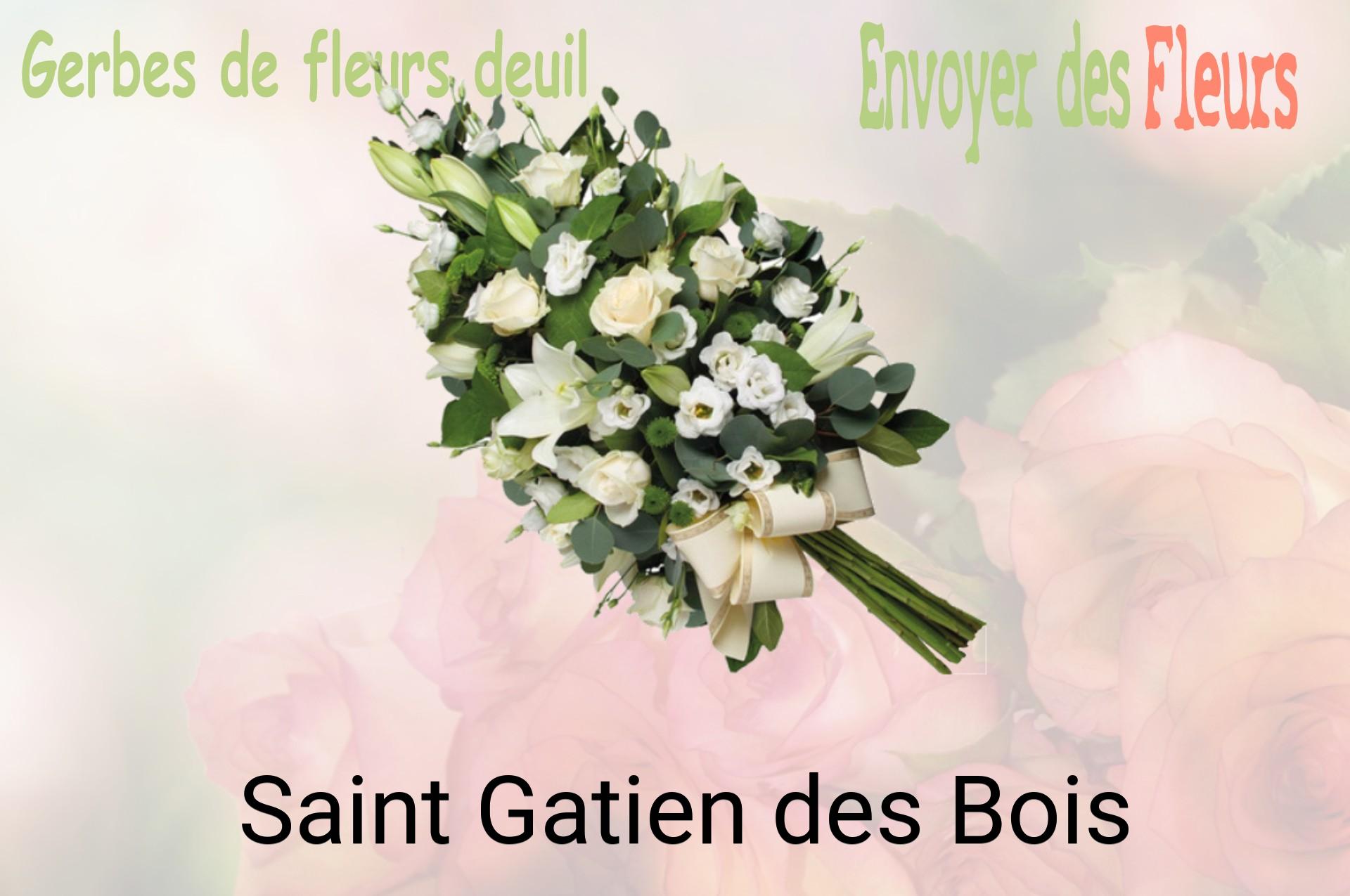 Gerbe de fleurs de deuil livrée à Saint-Gatien-des-Bois